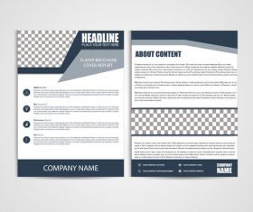 Flyer Template black background vector