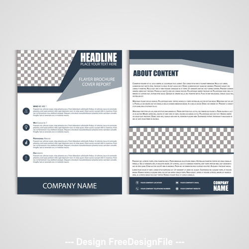 Flyer Template black background vector