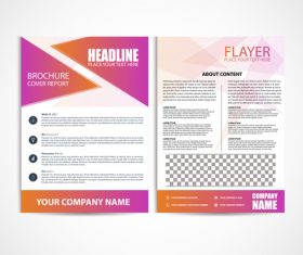 Flyer Template color vector