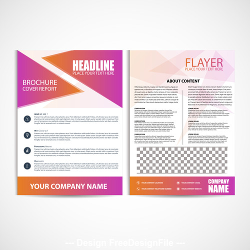 Flyer Template color vector