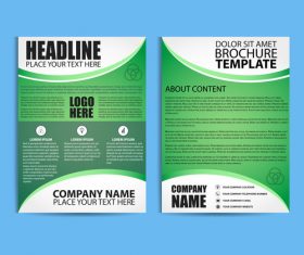 Flyer Template green vector