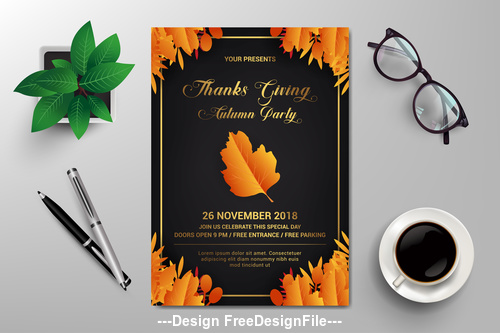 Flyer design vector template