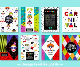 Free Carnival Templates in Memphis Style vector
