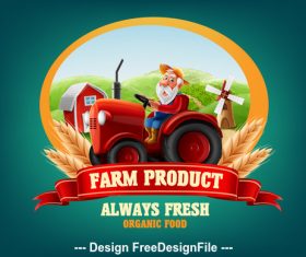 Fresh farm product Illustrations vector