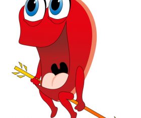 Fun heart cartoon vector