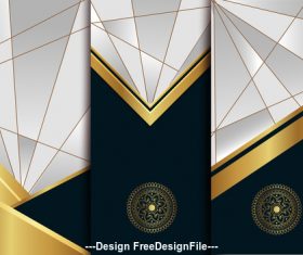 Geometric art deco template vector