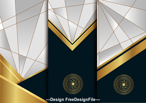 Geometric art deco template vector