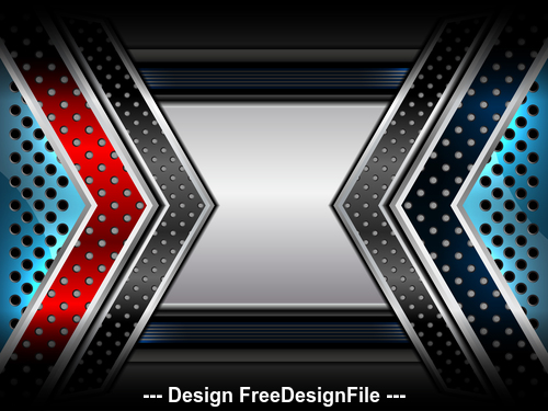 Geometric backgrounds red blue vector