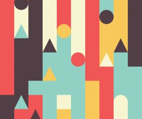 Geometric castles abstract background vector