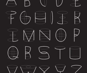 Geometry font vector