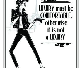 Girls fashionable style cartoon vector