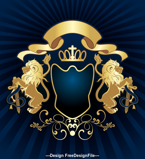 Gold heraldry vector