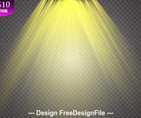 Golden Spotlights light effects vector