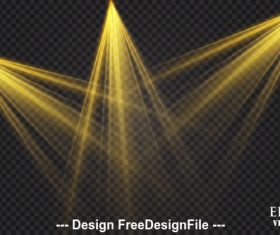 Golden light effects vector