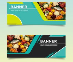Gourmet banner template design vector