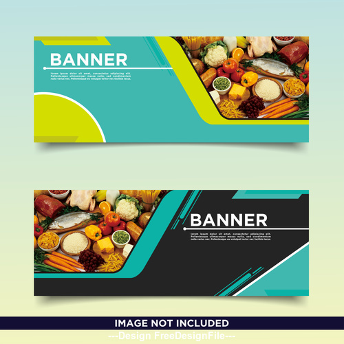 Gourmet banner template design vector