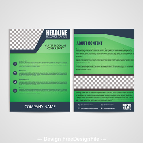 Green Brochure Design vector