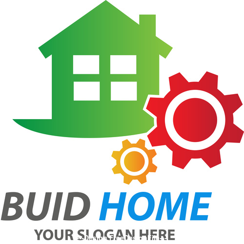 Green Buid Home Logo vector
