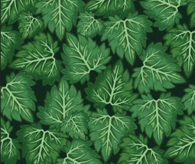 Green leaves background seamless pattern vector