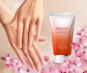 Hand cream sale design template vector