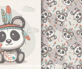 Happy cartoon seamless pattern vector
