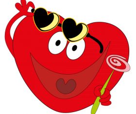 Happy heart vector