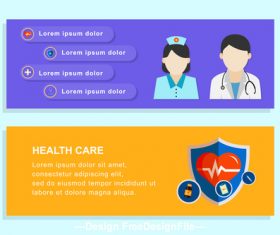 Health care banner design vector