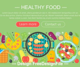Healthy food modern flat design concept vector