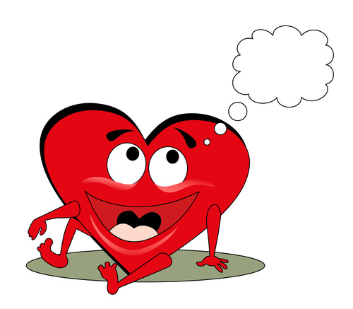 Heart cartoon and dialog vector