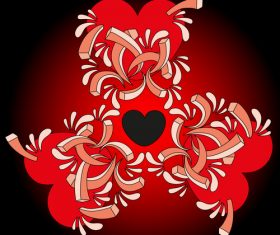 Heart seamless pattern background vector