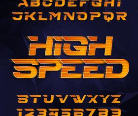 Highspeed font vector