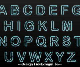 Hollow font vector