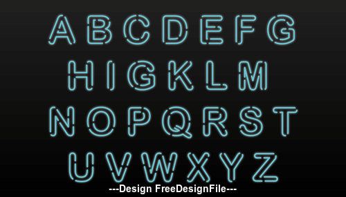 Hollow font vector