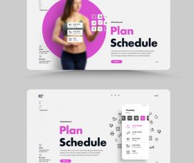 Homepage of the gym website vector