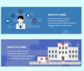 Hospital and doctor banner design vector