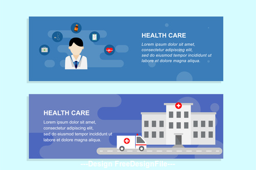 Hospital and doctor banner design vector