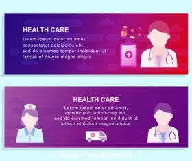 Hospital promotion banner design vector