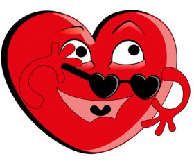 Humorous heart vector