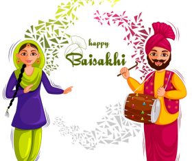 India cartoon cestival celebration vector