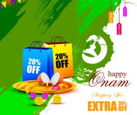 India onam sales activities vector