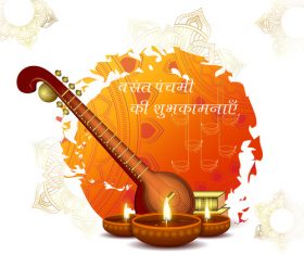 India vasant panchmi vector