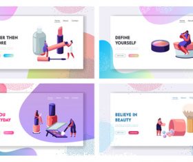 Isometric vector illustration female cosmetics vector