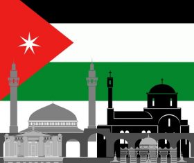 Jordan collection of different architecture vector