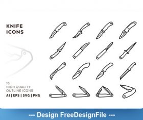 Knife outline vector