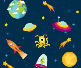 Koss cartoon background vector