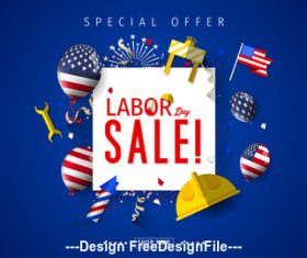 Labor day Promotion design vector