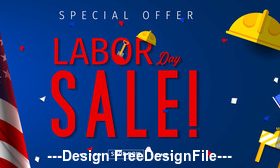 Labor day Special sale design vector