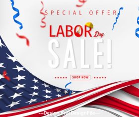 Labor day sale design vector