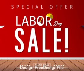 Labor day sale illustration vector