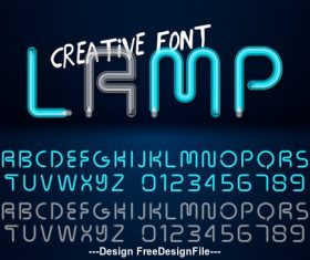 Lamp Alphabet vector